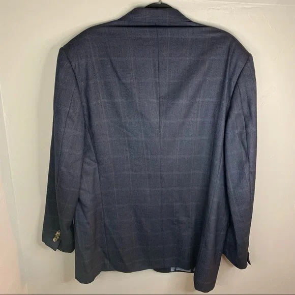 Pal Zileri Plaid 100% Wool Blazer 48R